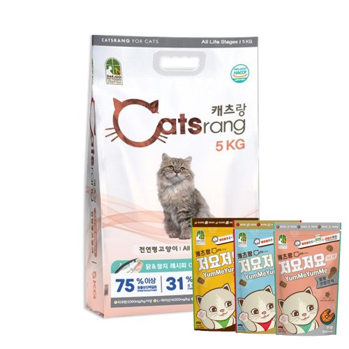 캐츠랑 캣츠랑 전연령 new 5kg 대용량 길냥이 고양이사료(+사은품 저요저요 60g)